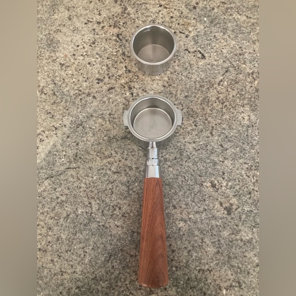 51mm Espresso Machine Bottomless Portafilter Walnut Wood Handle 2 Cup 4 Cup - Picture 5 of 15